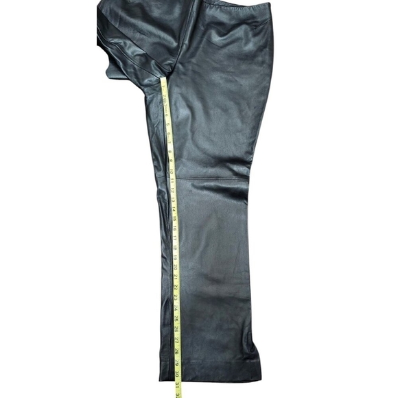 Dana Buchman Black Soft Leather Pants Size 16 - Picture 13 of 15